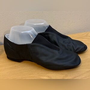 BLOCH SPLIT SOLE Black LEATHER JAZZ DANCE SHOES Sz 8 Adult